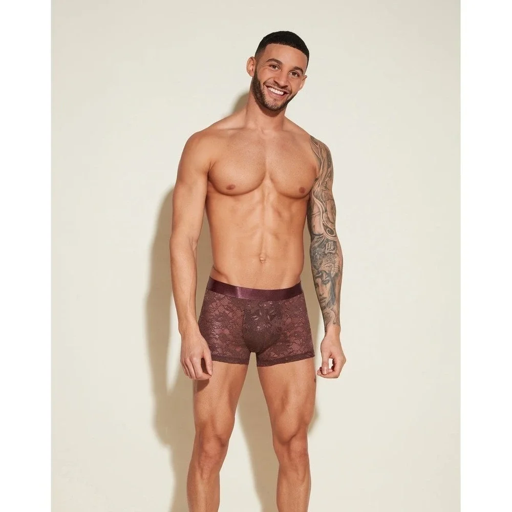 Cosabella Never Say Never Sheer Lace Luxury Trunk Boxer Size M